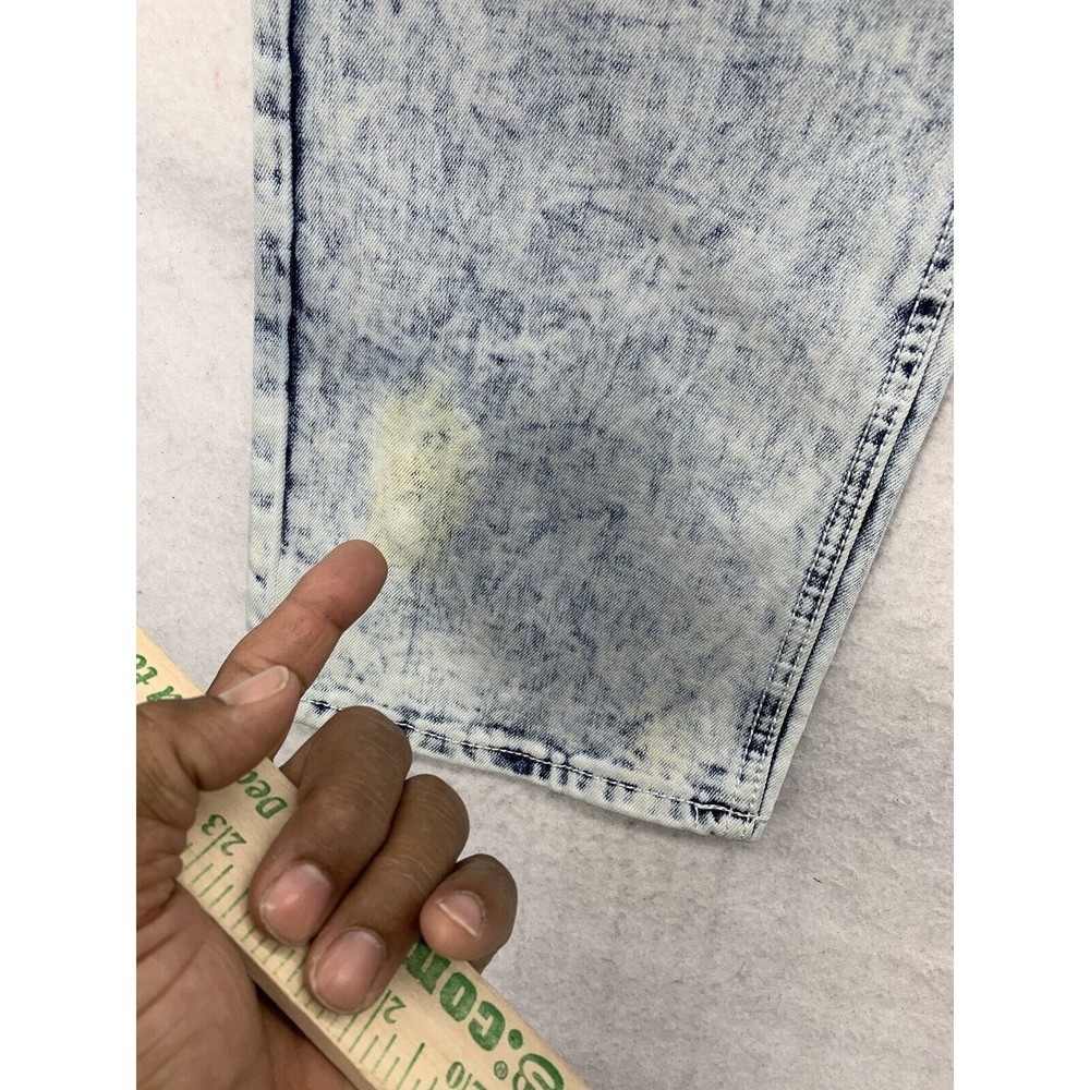 Makobi Denim Jeans Men's 40X32 Stonewash Moto Biker Factory Distressed Destroyed - Picture 16 of 16